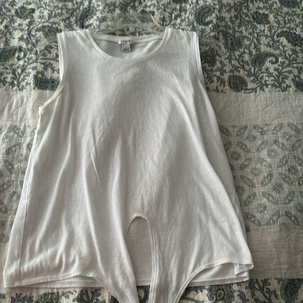 JCrew white tie tank Small
